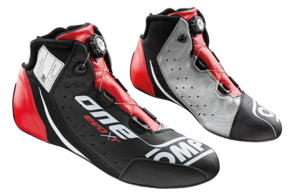 Bottes de course haut de gamme OMP Evo XR en cuir ignifuge FIA ​​8856-2018 Rallye de course