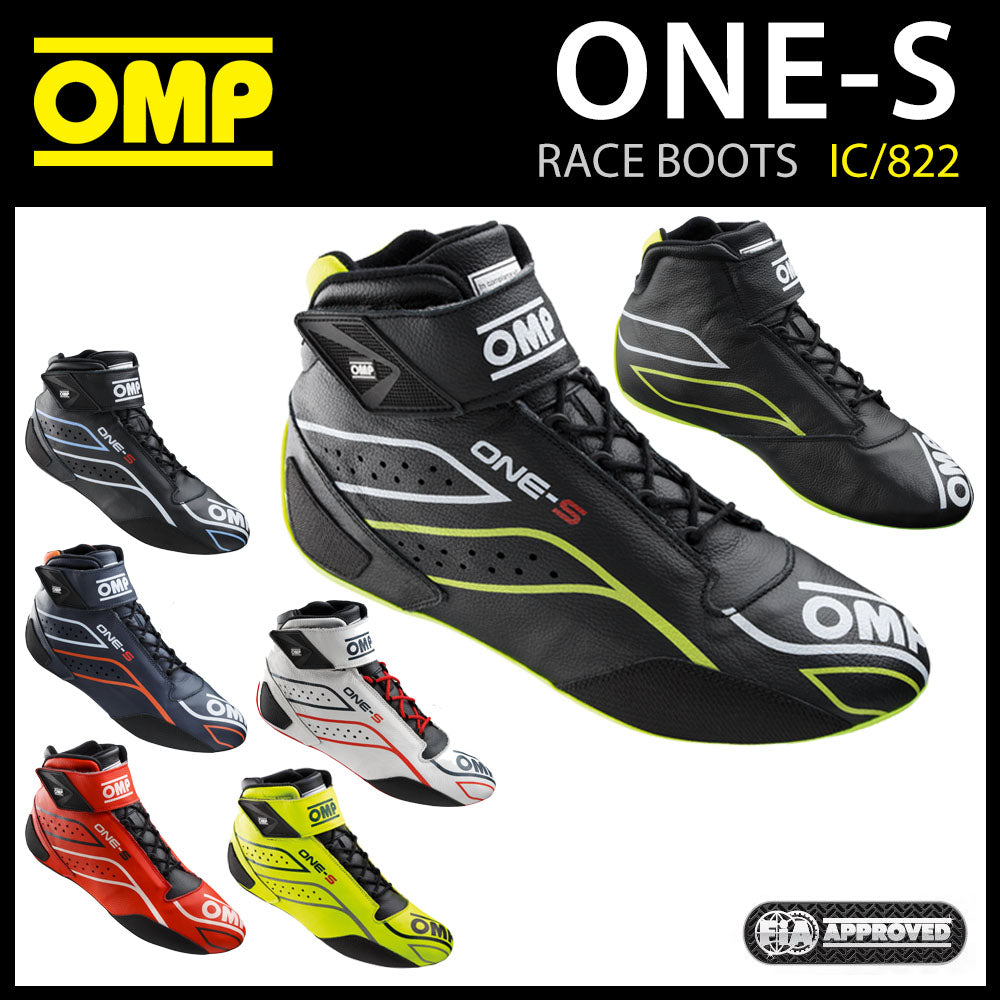 Bottes de course professionnelles OMP One-S Design moderne de qualité supérieure Spécifications FIA 8856-2018