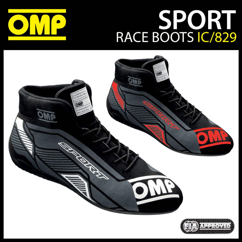 OMP Sport Entry Level Racing Boots Karting Race Rally Fireproof FIA 8856-2018