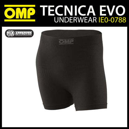 OMP Tecnica Evo Feuerfeste Boxershorts Race Rally Unterwäsche FIA ​​8856-2018 Spec