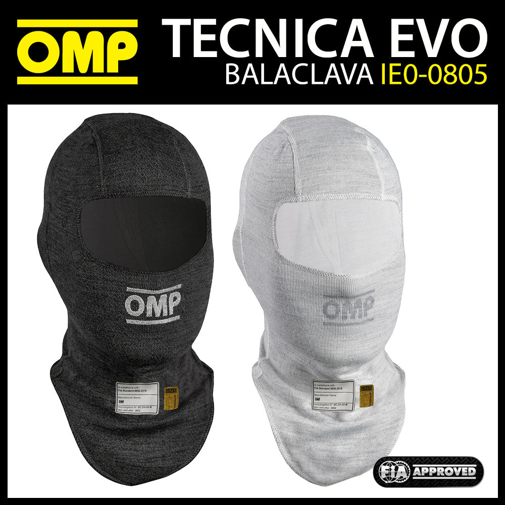 IE0-0805 OMP TECNICA EVO Fireproof Balaclava FIA Approved Race Rally Motorsport