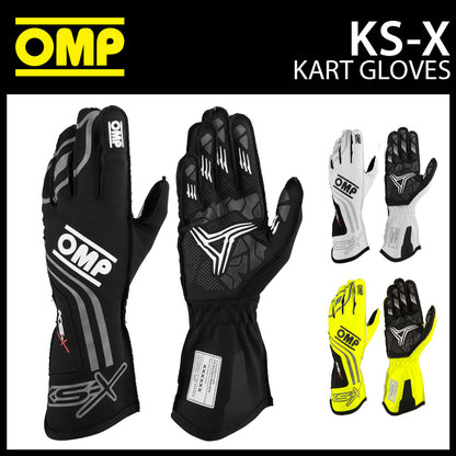 OMP KS-X Karthandschuhe, Go-Kart, Kartrennen, neues Design für FIA 8877-2022 Spezifikation