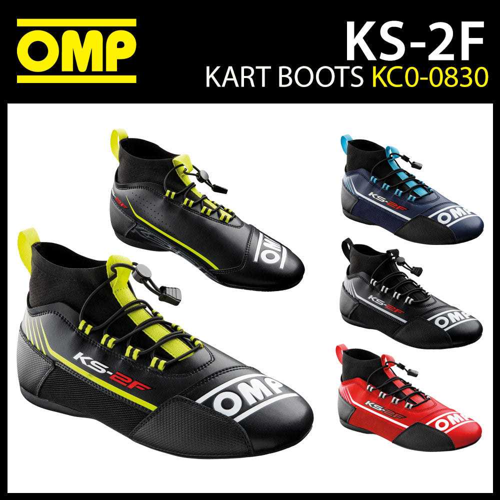 Bottes de karting OMP KS-2F Chaussures de course de karting en 5 couleurs et tailles EU 32-47