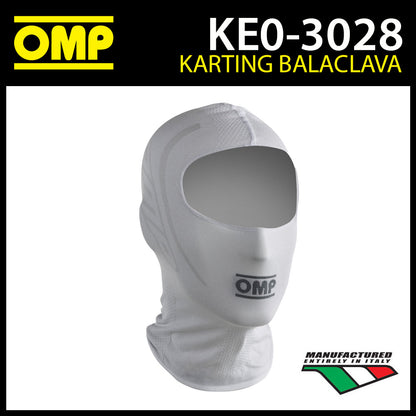 OMP KS Karting Balaclava Adult One Size Lightweight & Breathable for Kart Racing