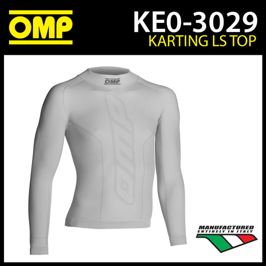 OMP KS Karting T-Shirt, Langarmoberteil, Basisschicht, leichtes, atmungsaktives Gewebe