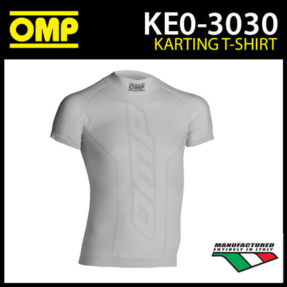 OMP KS Karting T-Shirt Short Sleeve Top Base Layer Lightweight Breathable Fabric