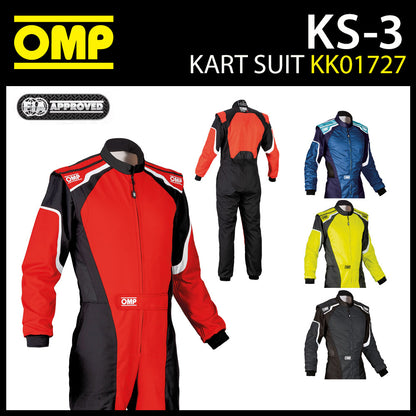 Combinaison de karting adulte OMP KS3 homologuée CIK-FIA niveau 2 en 7 coloris