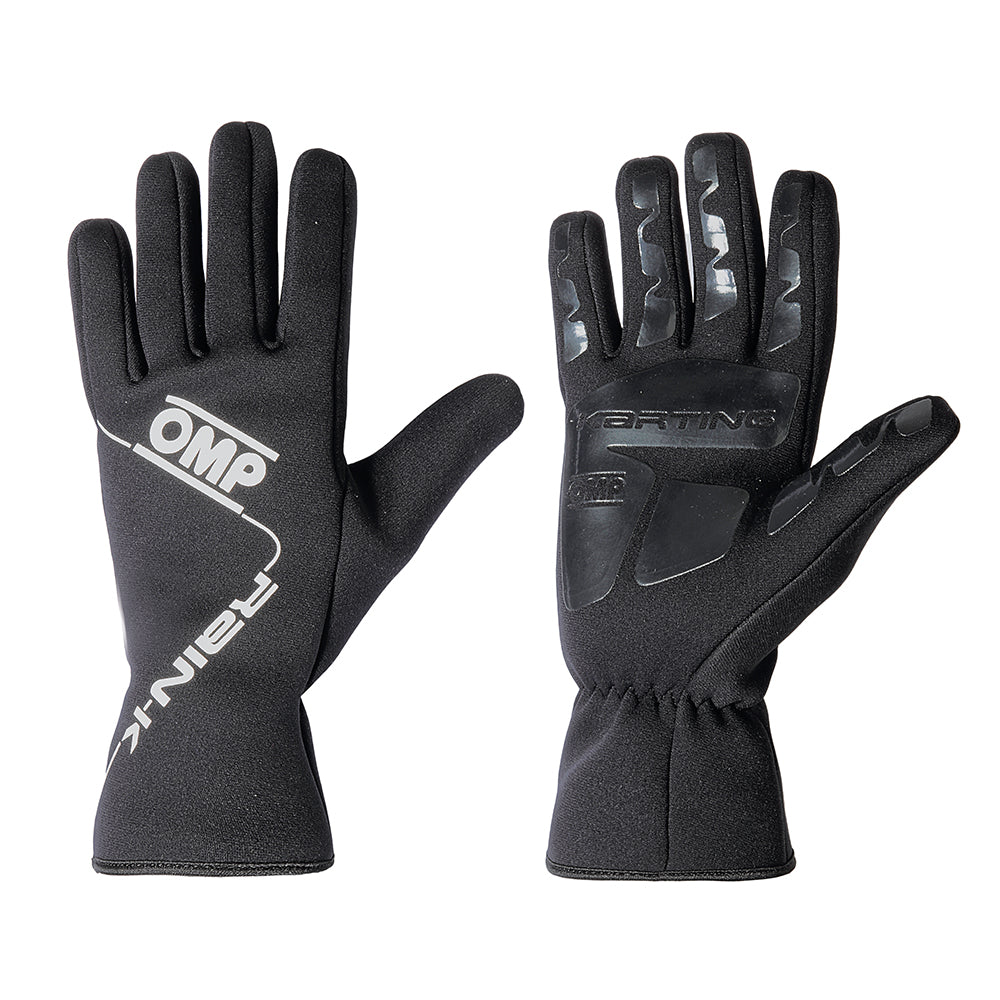 Gants OMP Kart Rain K pour karting extérieur en néoprène imperméable dans toutes les tailles