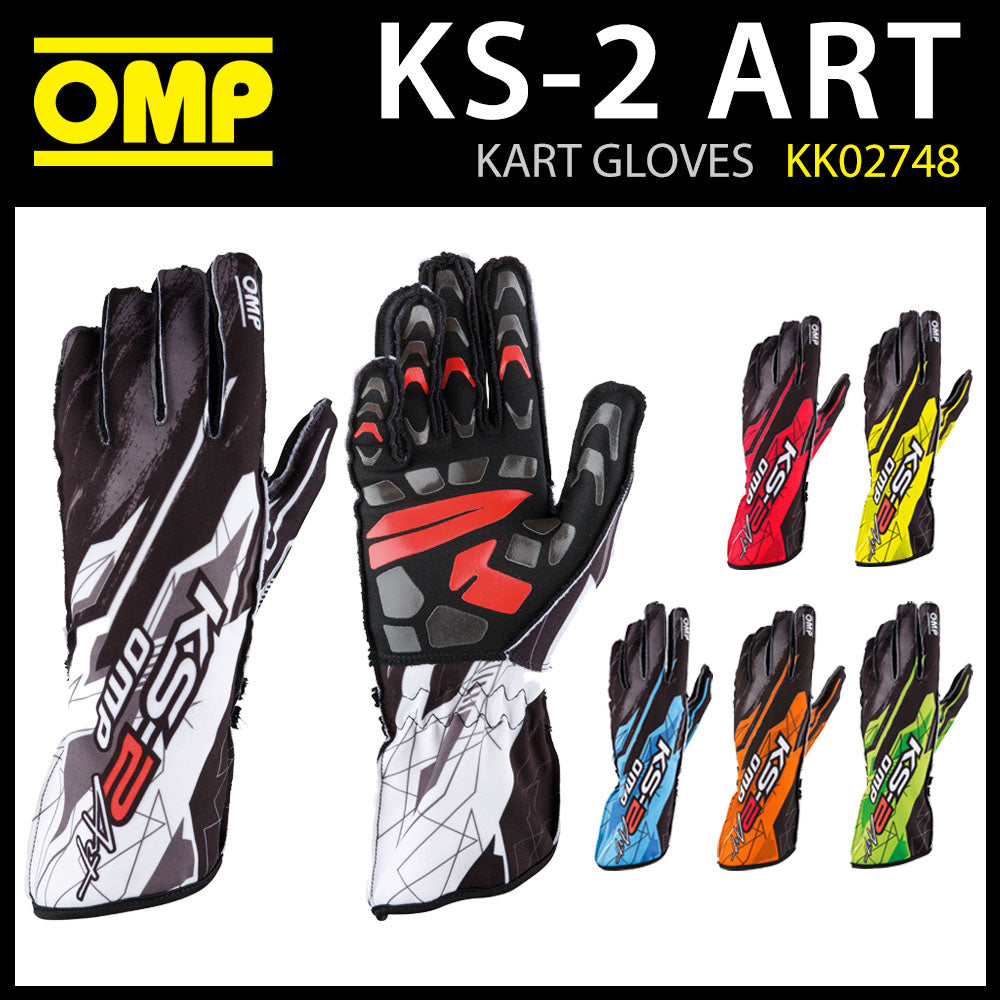 OMP KS-2 Digital Art Karthandschuhe KS2 Kart Modernes Druckdesign in 6 Farben