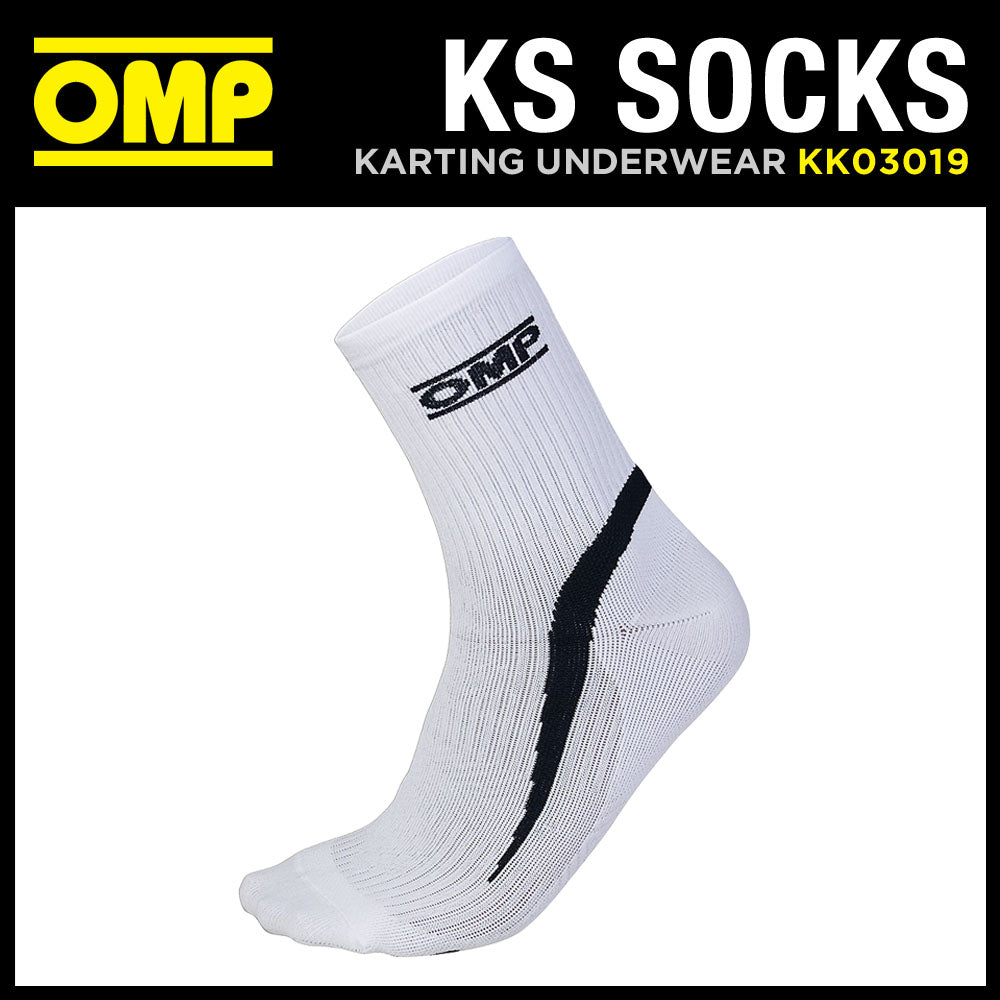 OMP KS Karting Kart Race Socks Underwear Modern Technical Design in 3 Sizes