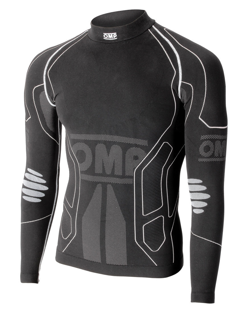 OMP KS Winter-R Karting Langarm Thermo-T-Shirt Kart Base Layer Unterwäsche