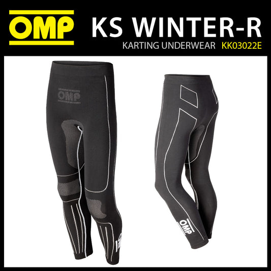 OMP KS Winter-R Karting Long Pants Thermal Base Layer Underwear Kart/Bike/Ski