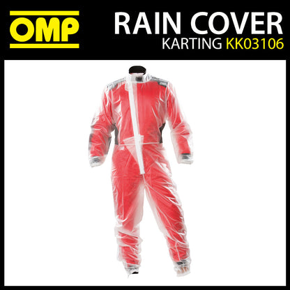 OMP Rain-K Kart Suit Waterproof Oversuit for Wet Weather Karting Racing Outdoor