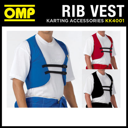 Gilet de protection des côtes OMP Karting absorbant les chocs et les vibrations élevées pour les courses de karting