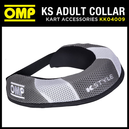 Collier de support de cou OMP Karting Style KS imperméable en tailles adultes et enfants