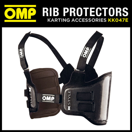 OMP K-Style Karting Carbon Fibre Rib Protection Vest in 4 Sizes Go-Kart Racing
