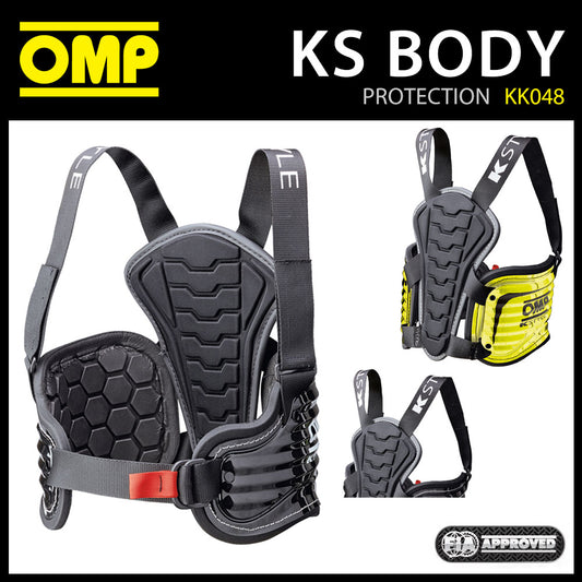OMP Karting KS Body Protection Rib Protector Vest for Go-Kart Racing Drivers