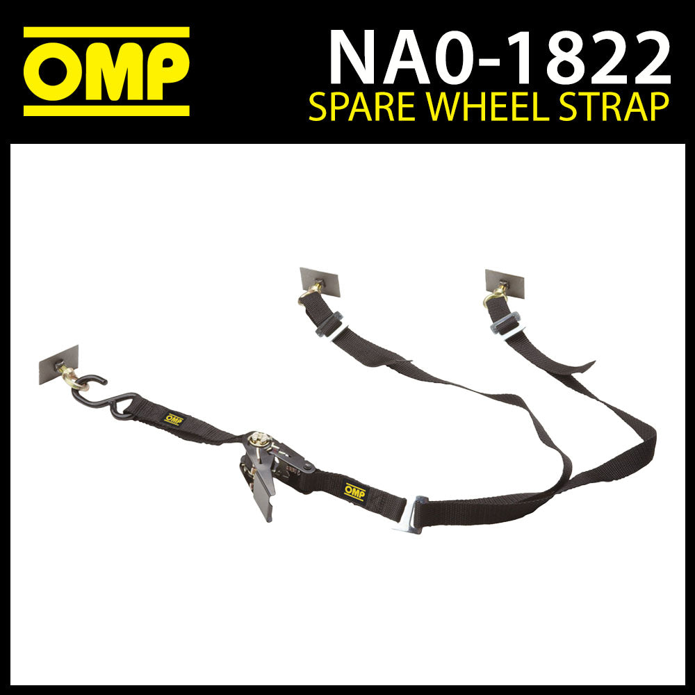 NA/1822 OMP Racing Rally Spare Wheel Tie Down Strap Kit for Race/Rally Cars