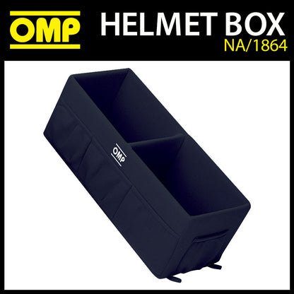 OMP Racing Rally Helmet Storage Box in Soft Fabric - Fits 2 Helmets Inside