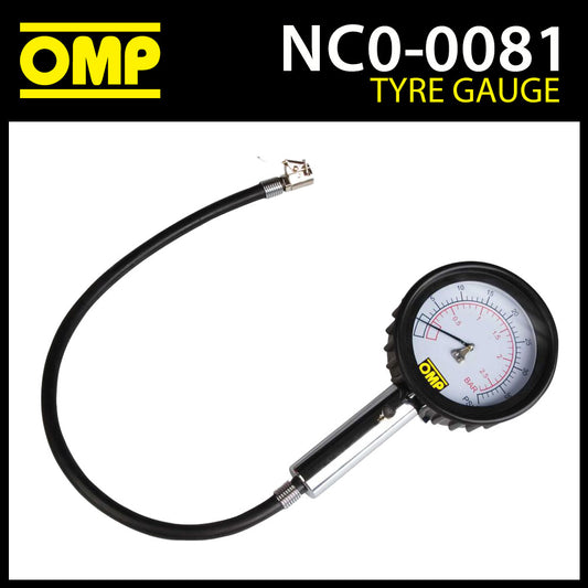 NC081 OMP Race Karting Analogue Tyre Pressure Gauge for 1.0 Class Go-Kart Tyres