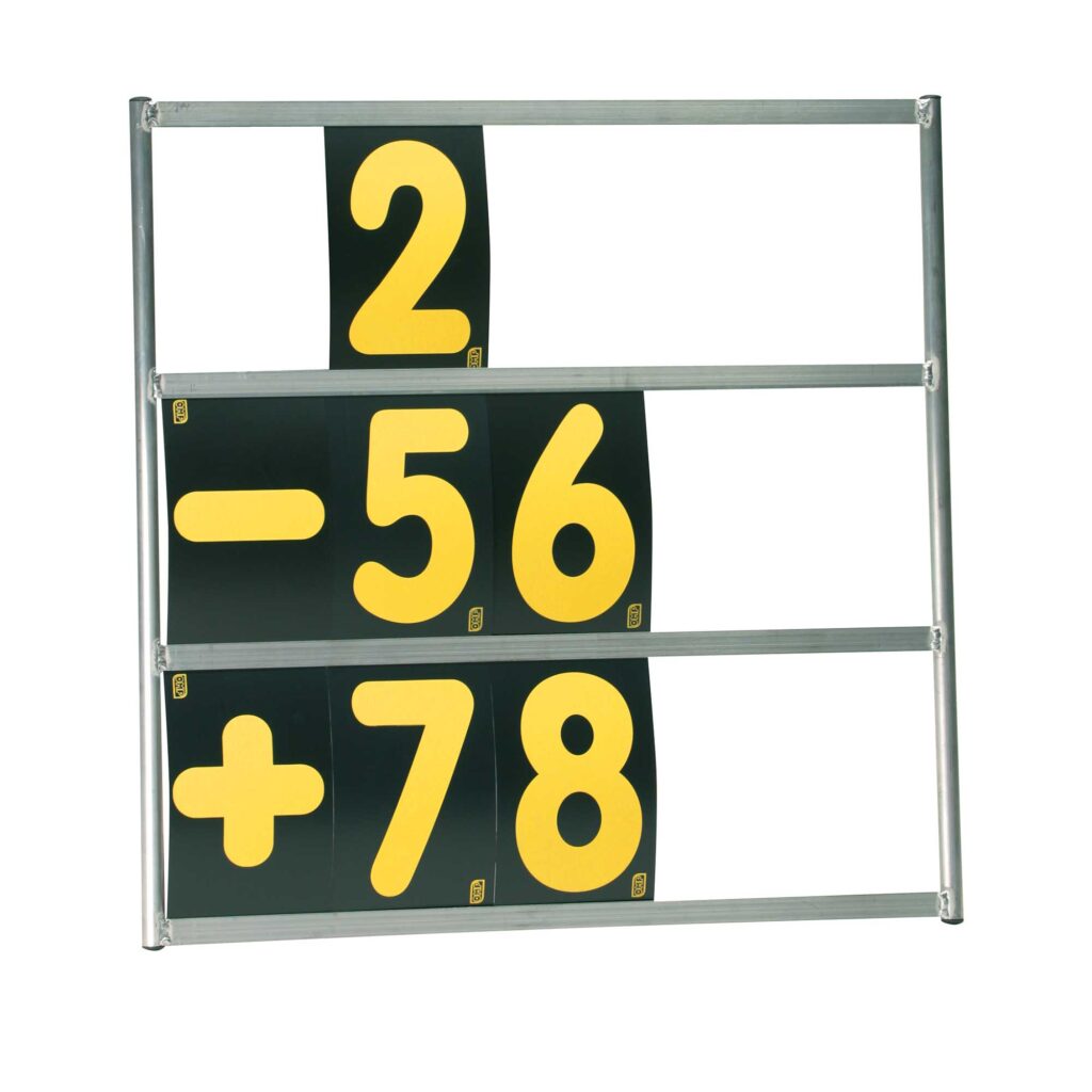 KC/1067 OMP Aluminium Pit Board 72X72cm With 24 Cards 23X14cm Race/Track/Karting