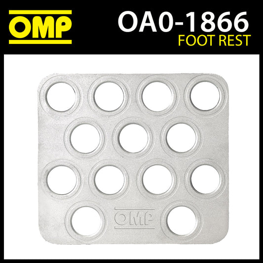 OA/1866 OMP Rally Co-Drivers Footrest Adjustable Angle - Sandblasted Aluminium