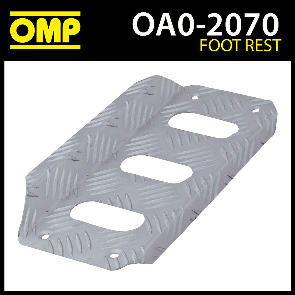 OA/2070 OMP Racing Drivers Left Footrest Knurled Aluminium - for Race Rally Cars