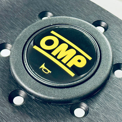 OD/1960 Original OMP Racing Lenkrad-Hupenknopf-Mittelkappe, 60 mm, Schwarz