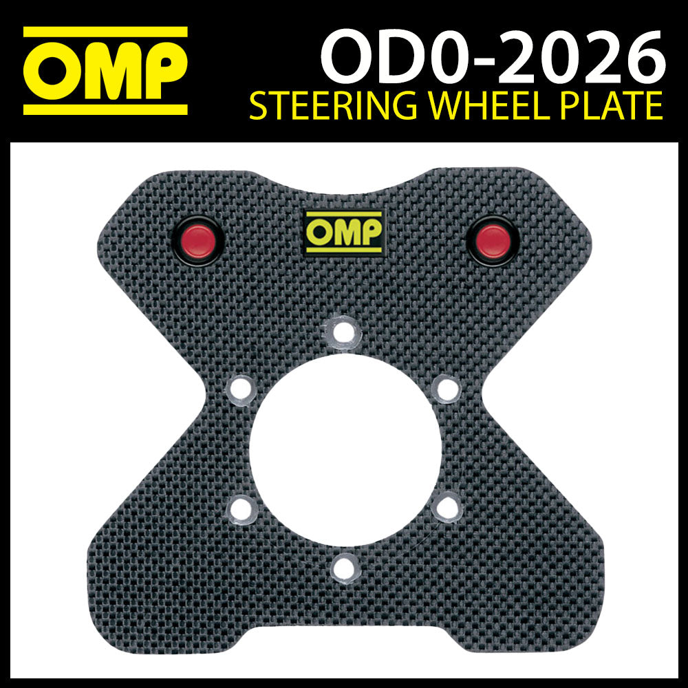 OD/2026 OMP Carbon Fibre Button Plate Attachment for Racing Steering Wheels