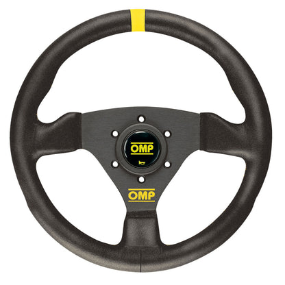 OD/1975/N OMP TRECENTO STEERING WHEEL 300mm SUEDE LEATHER & BLACK SPOKES