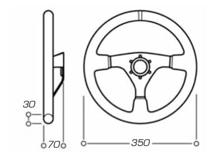 OD/1979/N OMP WRC STEERING WHEEL MID-DEPTH 350mm BLACK SUEDE LEATHER GENUINE OMP