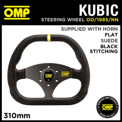 OD/1985/NN OMP KUBIC MOTORSPORT STEERING WHEEL FLAT BOTTOM 310x265mm DIAMETER