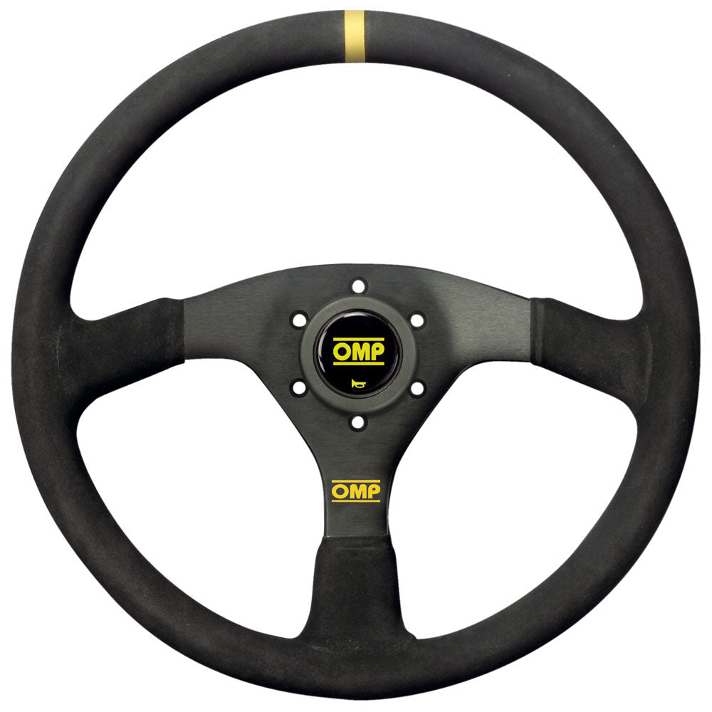 OD/1987/NN OMP VELOCITA 380mm STEERING WHEEL in SUEDE LEATHER & BLACK SPOKES