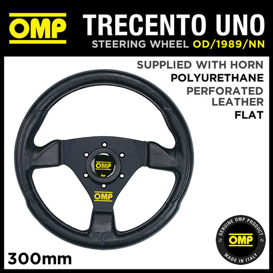 OD/1989/NN VOLANT SPORT OMP TRECENTO UNO 300mm en POLYURETHANE NOIR