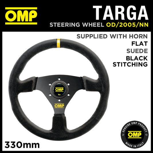 OD/2005/NN OMP TARGA STEERING WHEEL SUEDE LEATHER 330mm - OMP BEST SELLER!