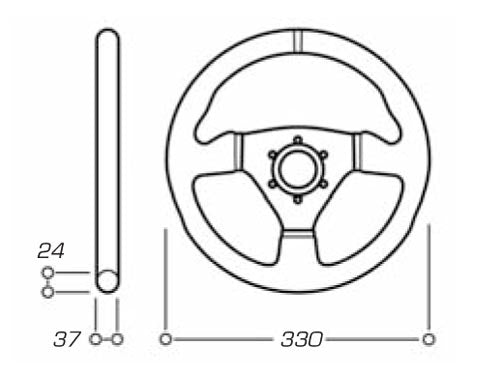 OD/2005/NN OMP TARGA STEERING WHEEL SUEDE LEATHER 330mm - OMP BEST SELLER!