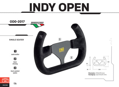 OD/2017/NN VOLANT OMP INDY OPEN RACING 250x170mm MONOPLACE DE COURSE