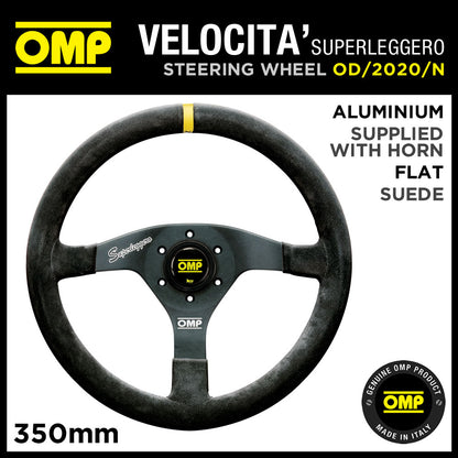 OD/2020/N VOLANT OMP VELOCITA SUPERLEGGERO 350mm ALUMINIUM LÉGER !