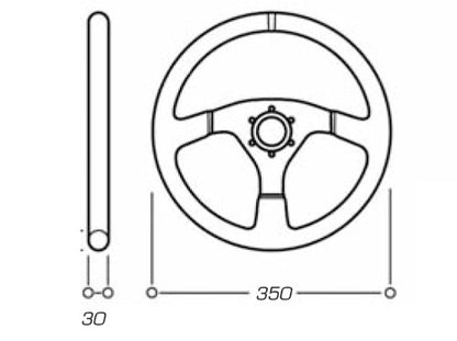 OD/2020/N VOLANT OMP VELOCITA SUPERLEGGERO 350mm ALUMINIUM LÉGER !