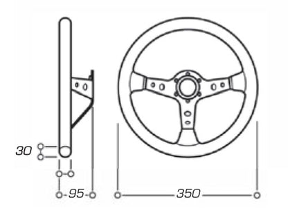 OD/2021/N OMP CORSICA SUPERLEGGERO STEERING WHEEL 350mm LIGHTWEIGHT ALUMINIUM!