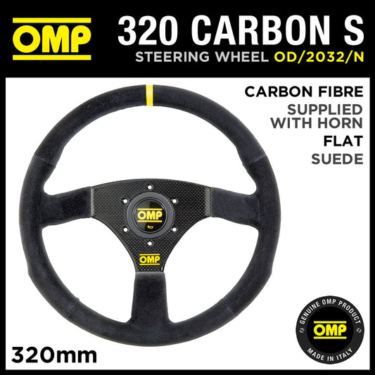 OD/2032/N OMP 320 CARBON S STEERING WHEEL SOLBERG MODEL WITH CARBON FIBRE SPOKES