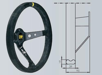 OD/2034/N OMP CORSICA OV SUPERLEGGERO-LENKRAD MIT BESONDEREM OVALEN HANDGRIFF!