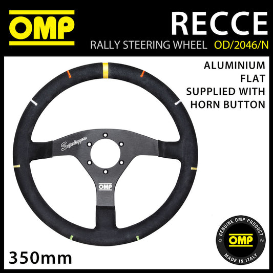 OD/2046/N OMP RECCE ALUMINIUM STEERING WHEEL SUPER PROFESSIONAL RALLY WRC