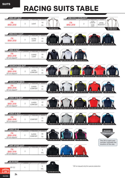 OMP Tecnica Hybrid Race Suit Fireproof Overalls Race Rally Motorsport Racing FIA