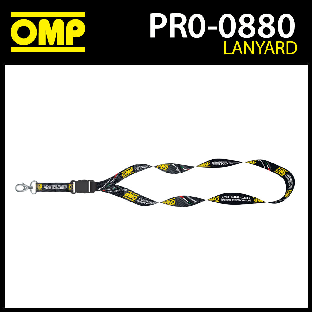 PR880 OMP Racing Rally Lanyard Keyring Neck Strap Motorsport Ticket/Pass Holder