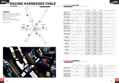 DA0205HSL HARNAIS DE SÉCURITÉ OMP RACING CEINTURES 6 POINTS BERLINE FHR UNIQUEMENT FIA 8853-2016