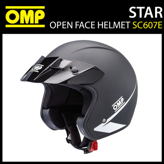 OMP Star Helmet Open Face Type ECE Karting / Track Day / Rally / Sizes S-XXL