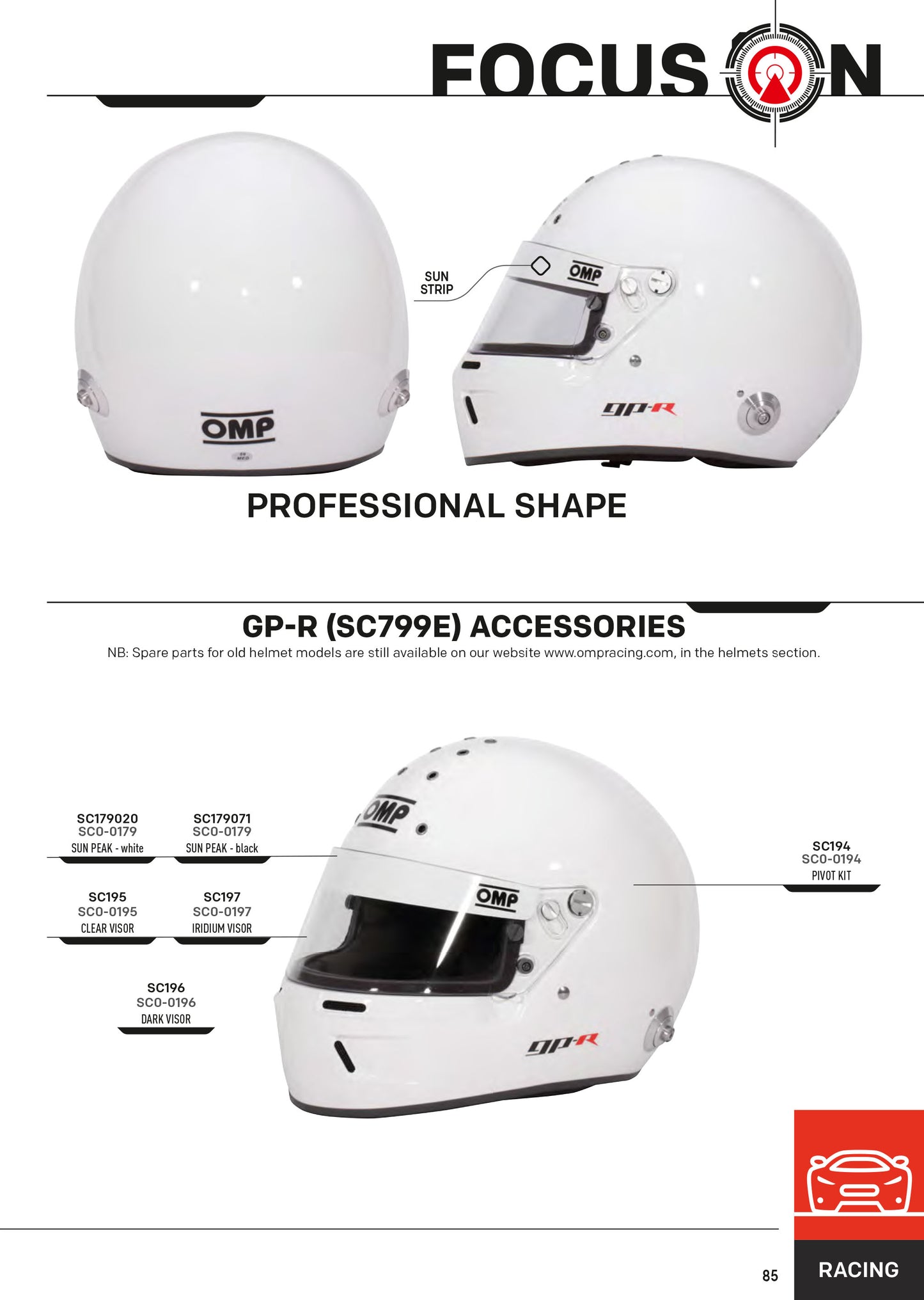 Casque intégral OMP GP-R Grand Prix pour sports mécaniques, rallye, FIA 8859-2015