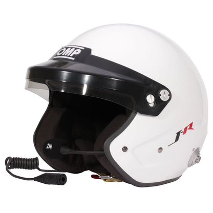 OMP J-Rally Helm Open Face Typ Weiß Hans FIA 8859-2015 Rennen Rallye Motorsport