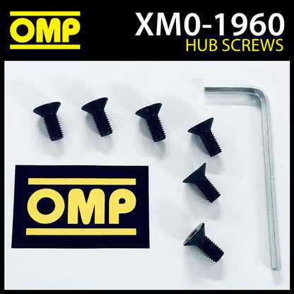 XMO-1960 OMP Steering Wheel Hub Fixing Screws (x6) Replacement Set with Tool